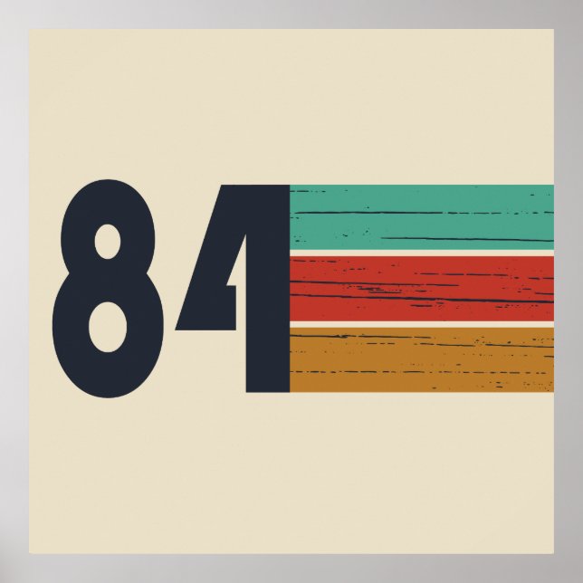 född 1984 vintagens födelsedagspresent poster (Framsidan)