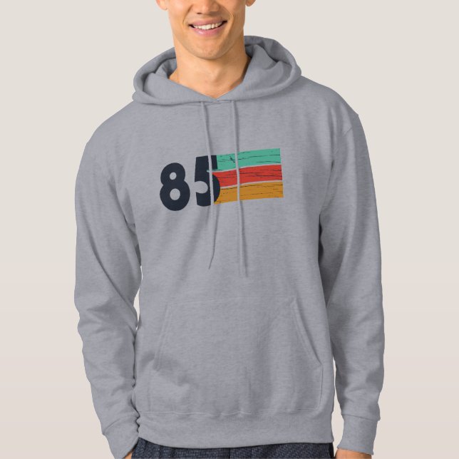 Född 1985 födelsedagspresent hoodie (Framsida)