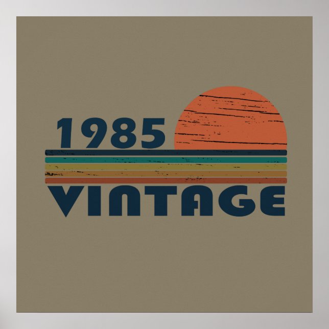 född 1985 vintage 40-årspresent poster (Framsidan)