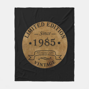 Född 1985 vintage 40 födelsedagspresent fleecefilt