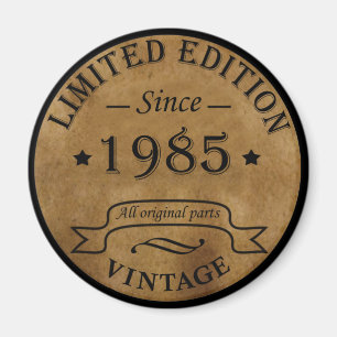Född 1985 vintage 40 födelsedagspresent magnet