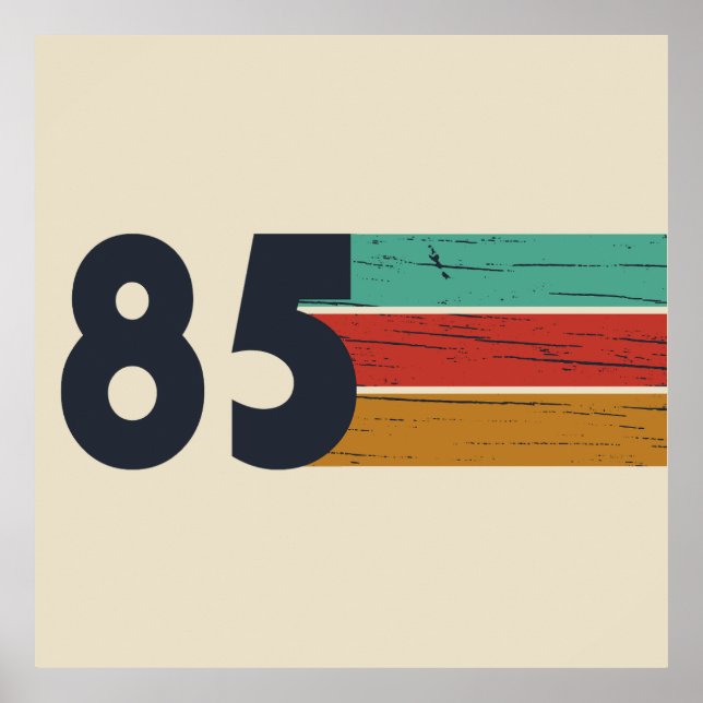 Född 1985 vintage 40 födelsedagspresent poster (Framsidan)