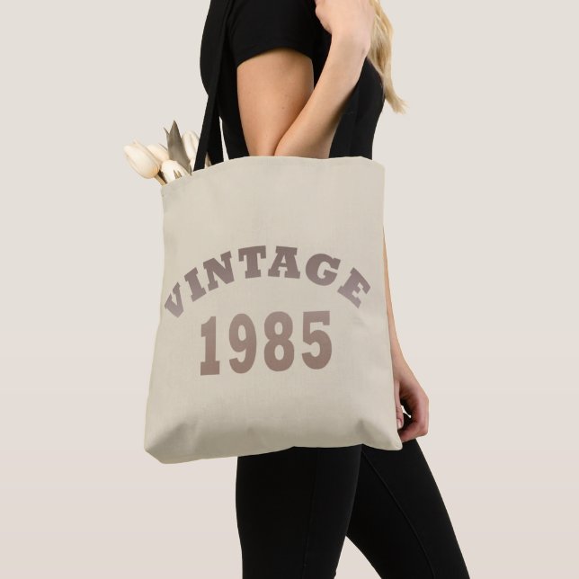 född 1985 vintage 40 födelsedagspresent tygkasse (Närbild)