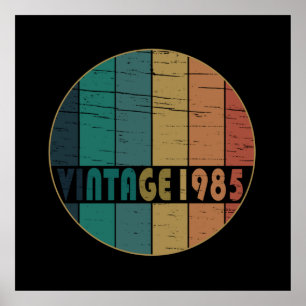 född 1985, vintage födelsedag poster