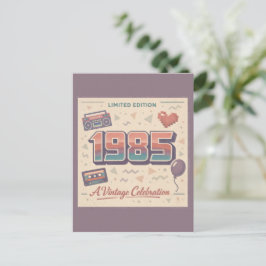 Född 1985 Vintage | Retro 80-talet Begränsad Uppla Vykort