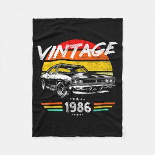 Född 1986 40-årsdag vintage muskelbil pappor fleecefilt