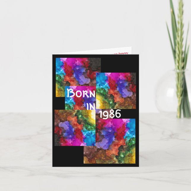 Född 1986 Roligt Facts of Birthday Kort (Framsida)