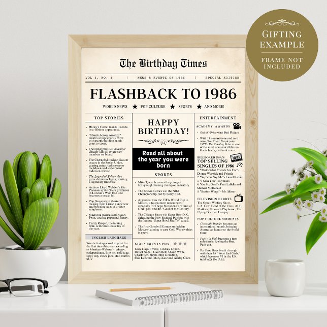 Född 1986 Roligt Newspaper (Skapare uppladdad)