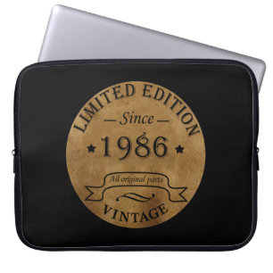 född 1986, vintage födelsedag laptop fodral