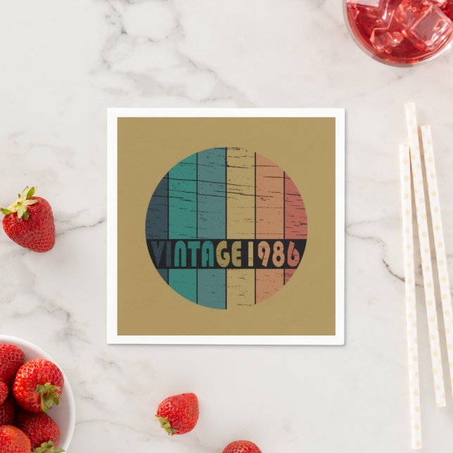 född 1986, vintage födelsedag pappersservett (Insitu)