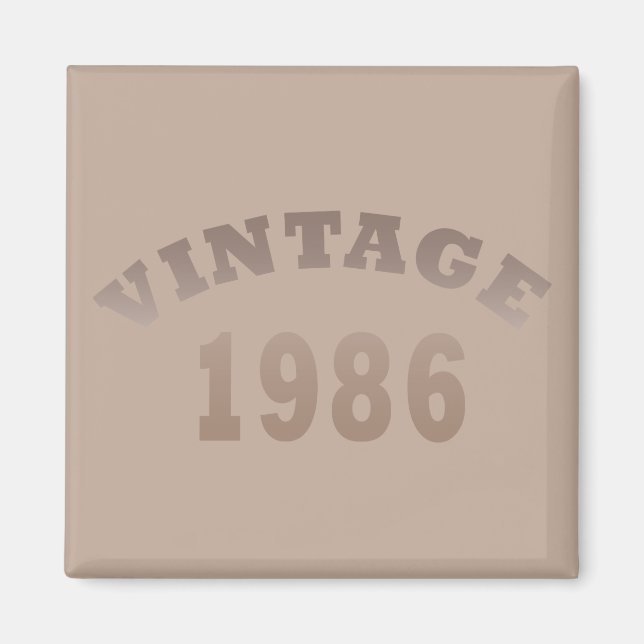 Född 1986 vintagens födelsedagspresent magnet (Framsidan)
