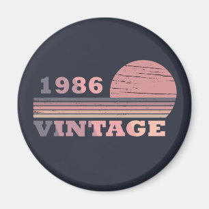 född 1986 vintagens födelsedagspresent magnet