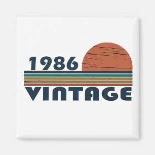 född 1986 vintagens födelsedagspresent magnet