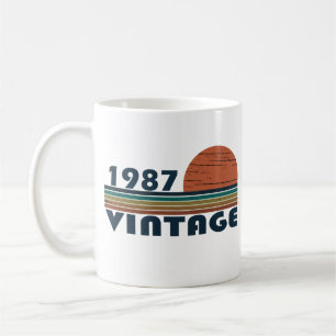 född 1987 vintage födelsedagspresent kaffemugg