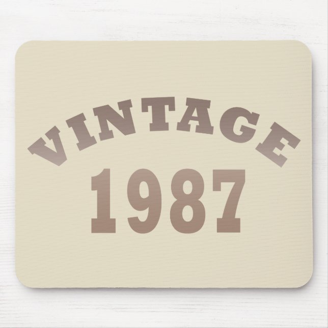 född 1987, vintagens födelsedag musmatta (Framsidan)