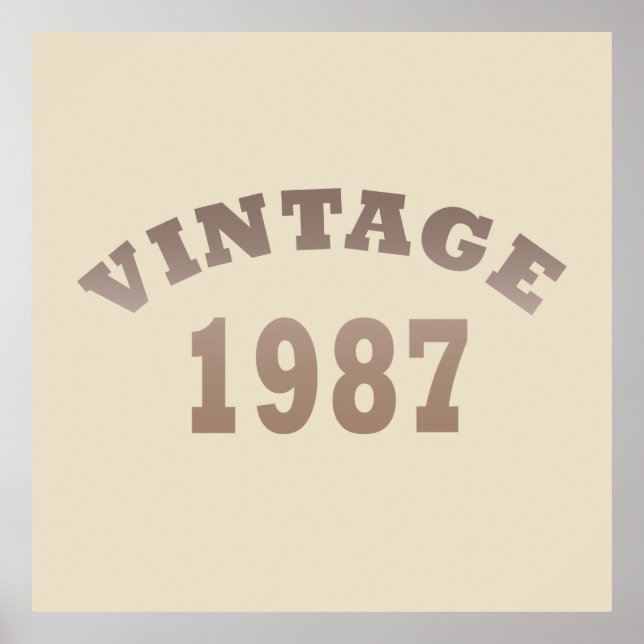 född 1987, vintagens födelsedag poster (Framsidan)