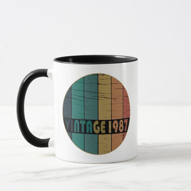 född 1987 vintagens födelsedagspresent mugg (Vänster)