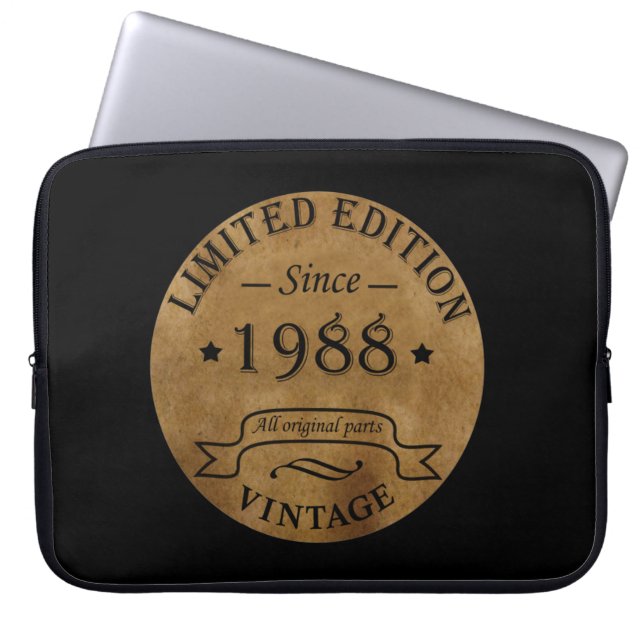 Född 1988 års födelsedagspresent laptop fodral (Framsidan)