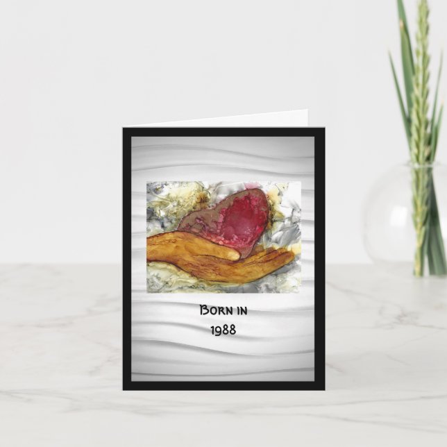 Född 1988 Roligt Facts Greeting Card Kort (Framsida)