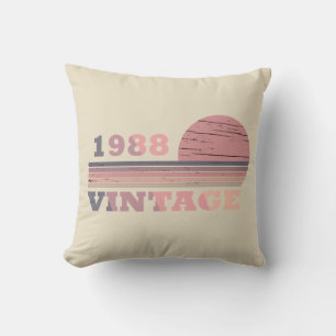 född 1988, vintagens födelsedag kudde