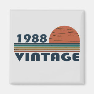född 1988, vintagens födelsedag magnet