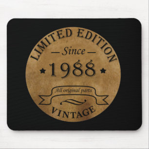 född 1988, vintagens födelsedag musmatta