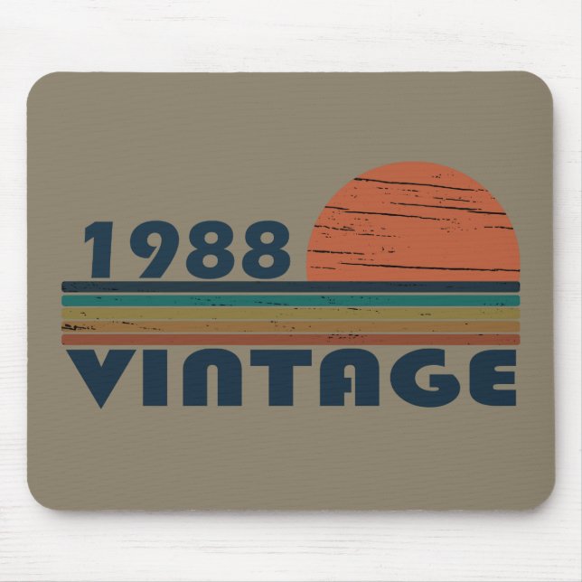 född 1988, vintagens födelsedag musmatta (Framsidan)