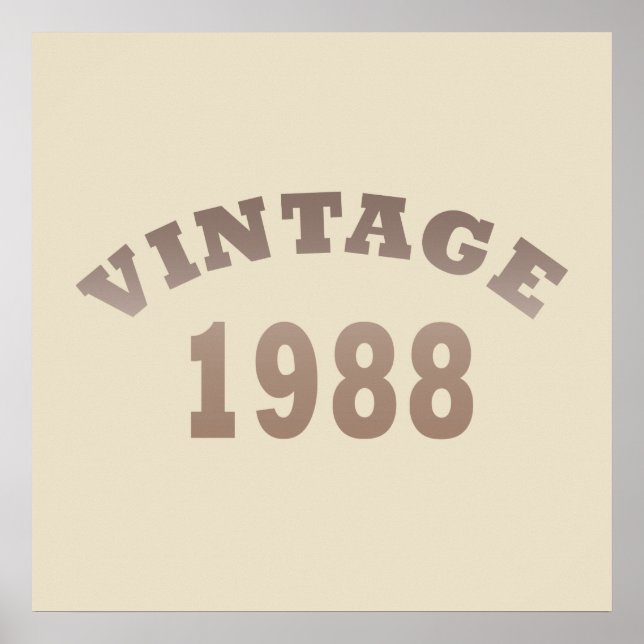 född 1988, vintagens födelsedag poster (Framsidan)