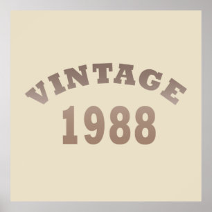 född 1988, vintagens födelsedag poster