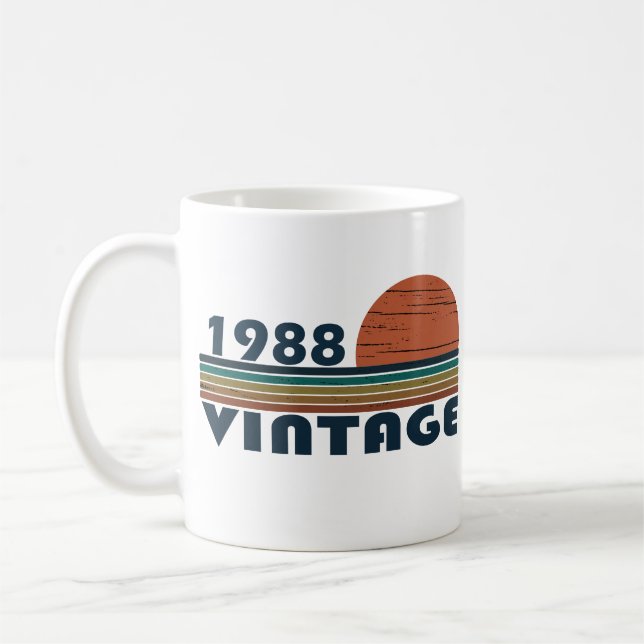 Född 1988 vintagens födelsedagspresent kaffemugg (Vänster)
