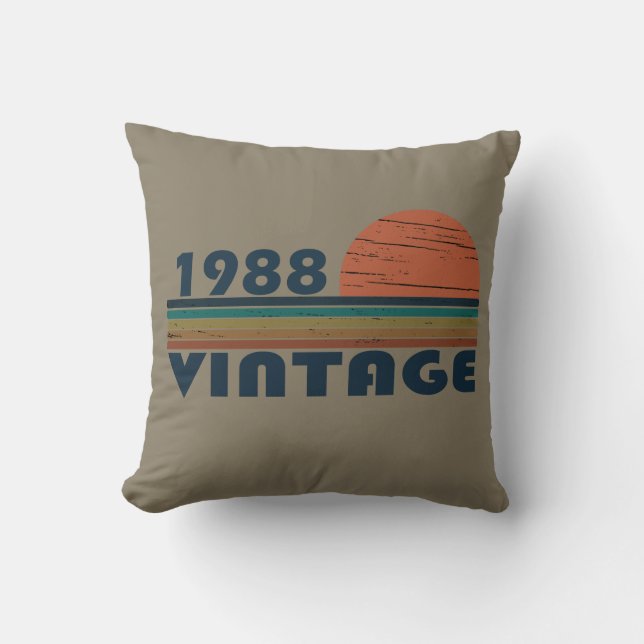 Född 1988 vintagens födelsedagspresent kudde (Framsida)