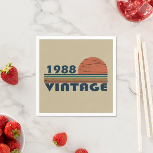 Född 1988 vintagens födelsedagspresent pappersservett