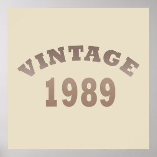 född 1989, vintagens födelsedag poster