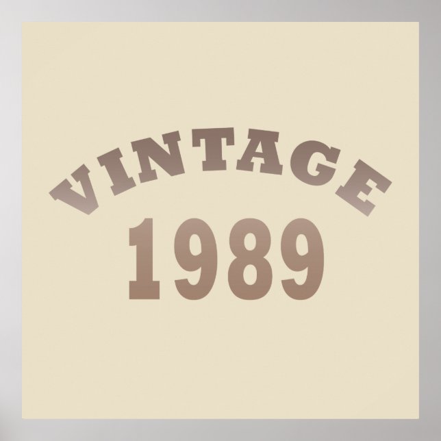 född 1989, vintagens födelsedag poster (Framsidan)