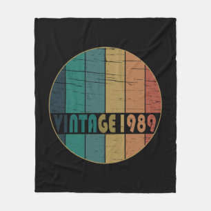 Född 1989 vintagens födelsedagspresent fleecefilt