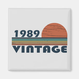 Född 1989 vintagens födelsedagspresent magnet