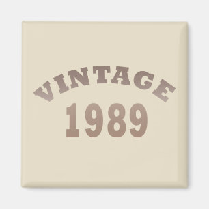 född 1989 vintagens födelsedagspresent magnet