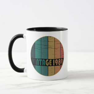 Född 1989 vintagens födelsedagspresent mugg