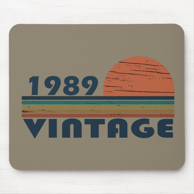 Född 1989 vintagens födelsedagspresent musmatta (Framsidan)