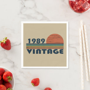 Född 1989 vintagens födelsedagspresent pappersservett