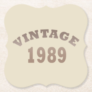 född 1989 vintagens födelsedagspresent underlägg papper