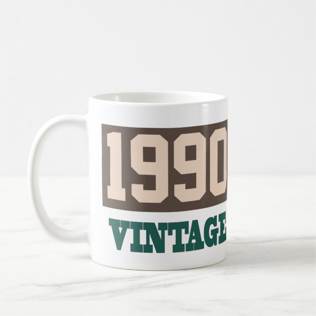 Född 1990 - Födelsedagsfirande Kaffemugg (Vänster)