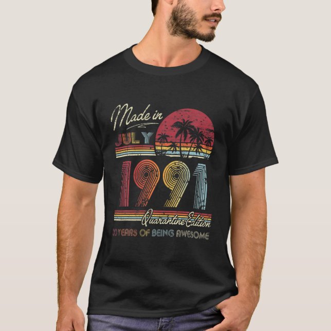 Född 1991 30:e karantändagen 1999 t shirt (Framsida)