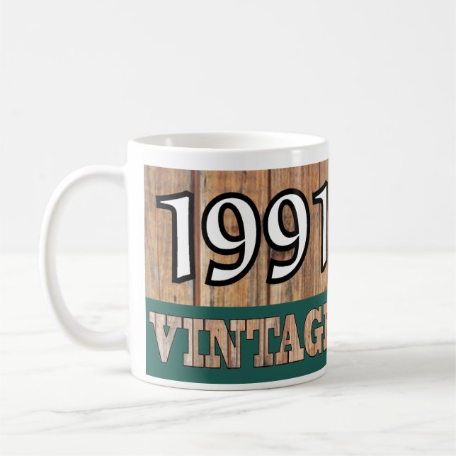 Född 1991 - Födelsedagsfirande Kaffemugg (Vänster)