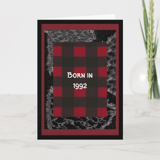 Född 1992 roligt - faktakort kort (Framsida)