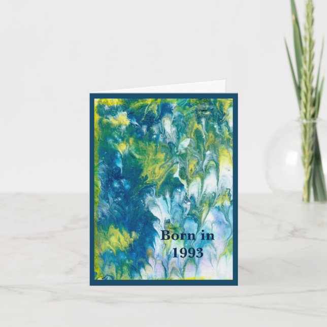 Född 1993 Roligt Facts of Birthday Kort (Framsida)