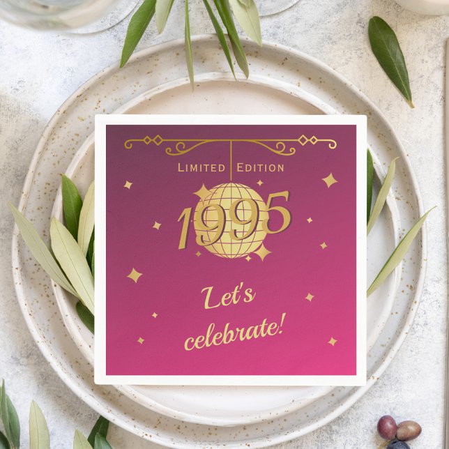 Född 1995 i dekorationen 30års födelsedag party pappersservett (Skapare uppladdad)