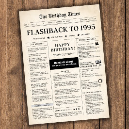 Född 1995 i Mock Newspaper for 30års födelsedag