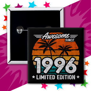 Född 1996 Begränsada utgåvan Retro Fantastisk seda Knapp