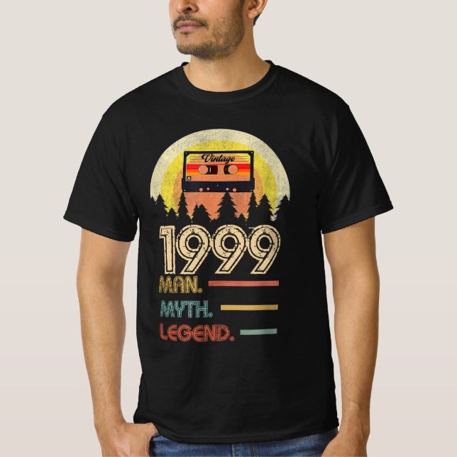 Född 1999 Man Myth Legend Birthday Gifts T Shirt (Framsida)